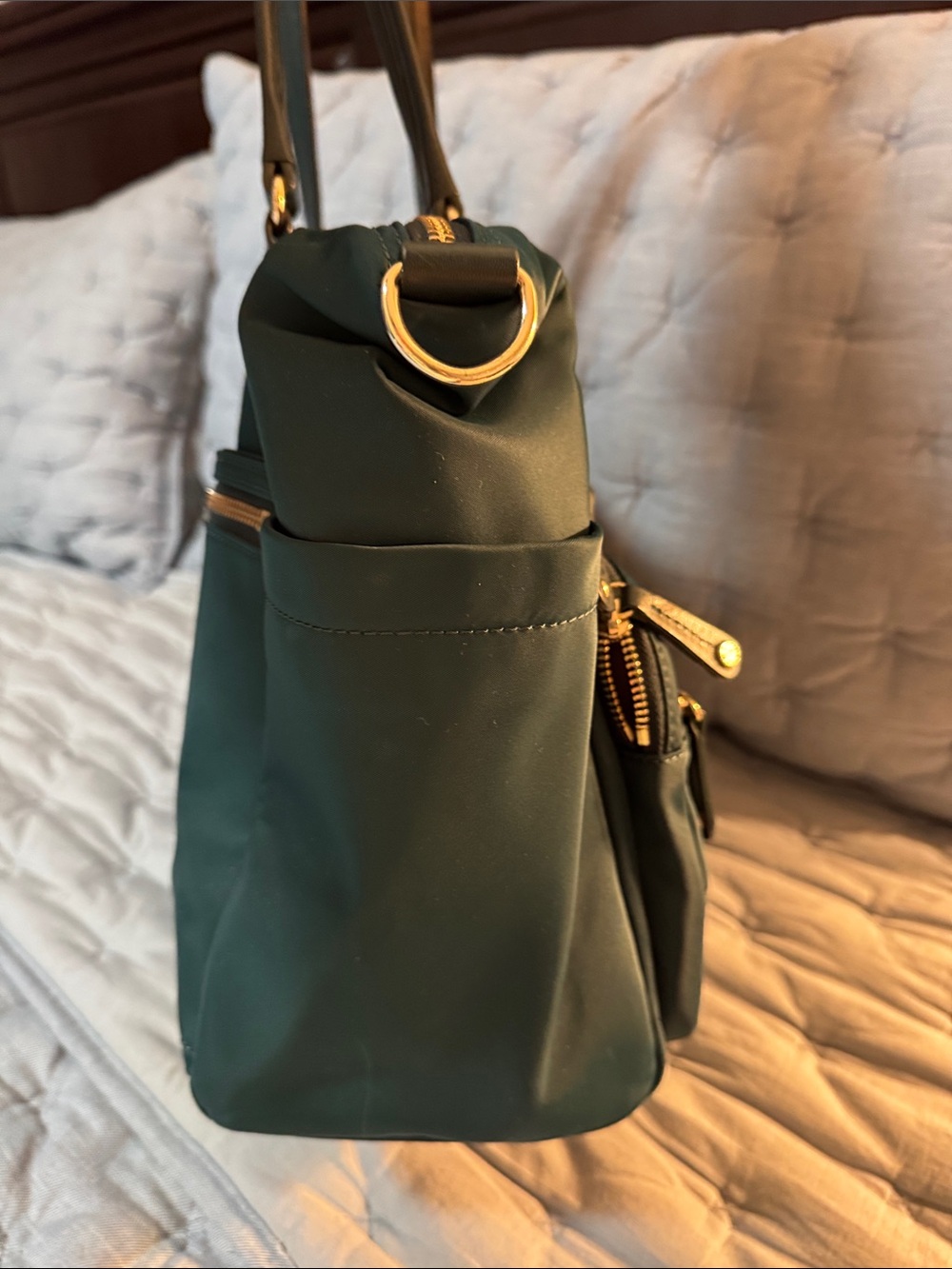 MZ Wallace Tribeca Traveler Tote in Green - Picture 3 of 10